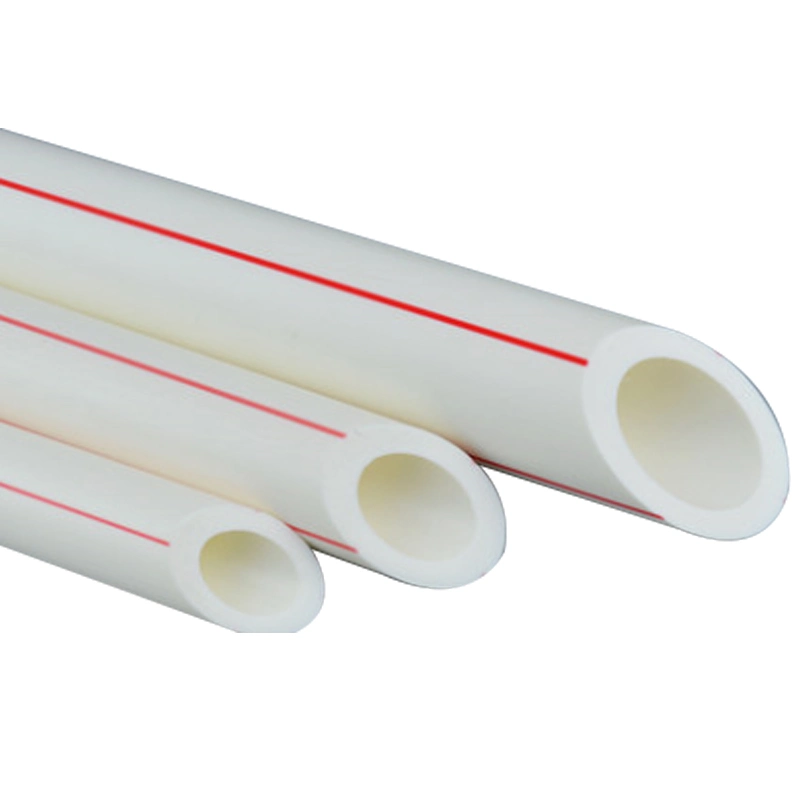 Asb White and Green Pn12.5/16/20/25 Full Size Pure-Plastic PPR Fittings Pipe Plastic PPR Tube Hot and Cold Water Supply Systems