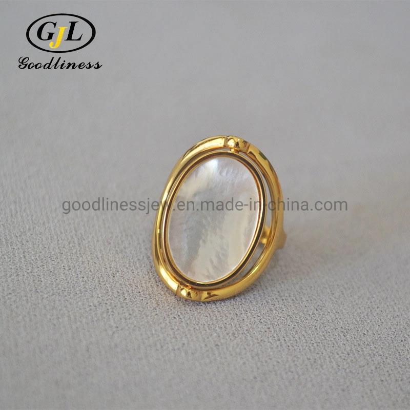 Wholesale/Supplier Original Design Double-Sided Rotating Shell Mother Shell Ring