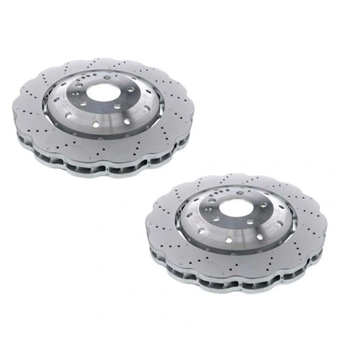 OEM Pair Set Carbon Ceramic Discs of Front Left and Right OEM Brake Disc Rotors Floating