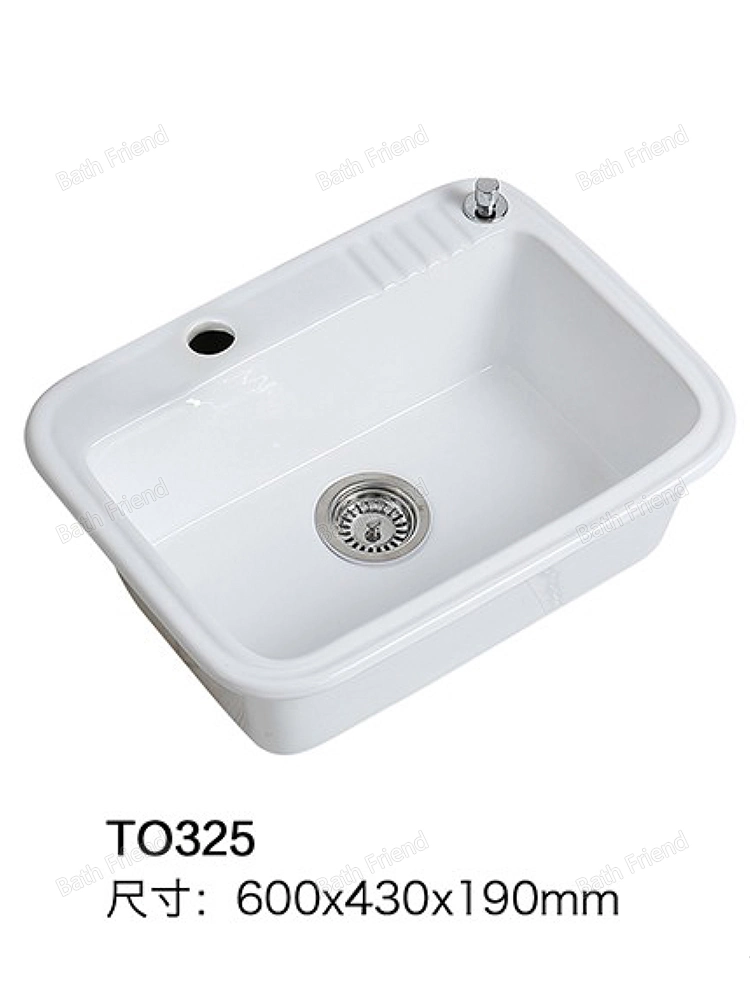 New Deep Single Bowl White Ceramic Porcelain Fireclay Undermount /Above Counter Wash Basin Utility Farm House Sanitary Ware Farmhouse Sink Kitchen Sink