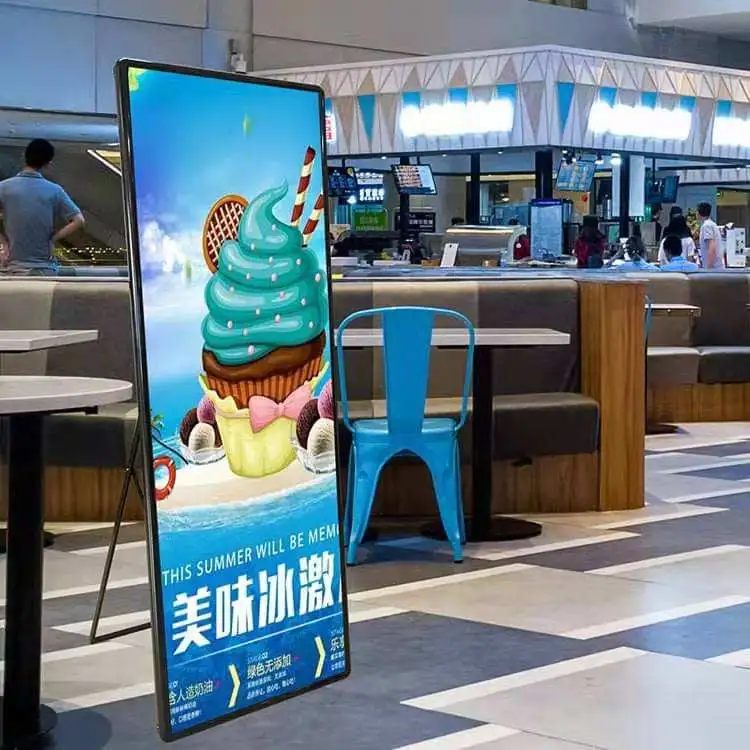 P2 P2.5 P3 Flooring Standing LED Display WiFi 4G Digital Outdoor Indoor Movable LED Poster