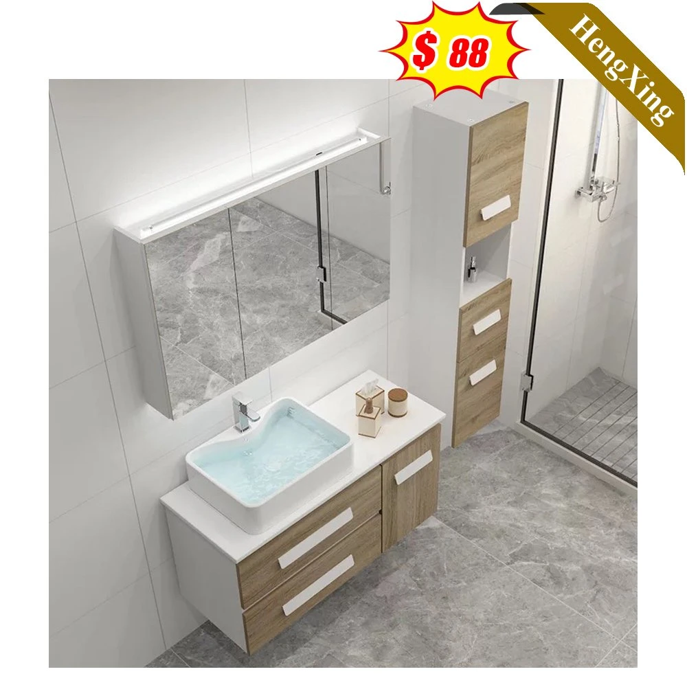 Luxury Fashion Modern Cabinet Set with Tempered Glass and Vanity Bathroom Cabinet