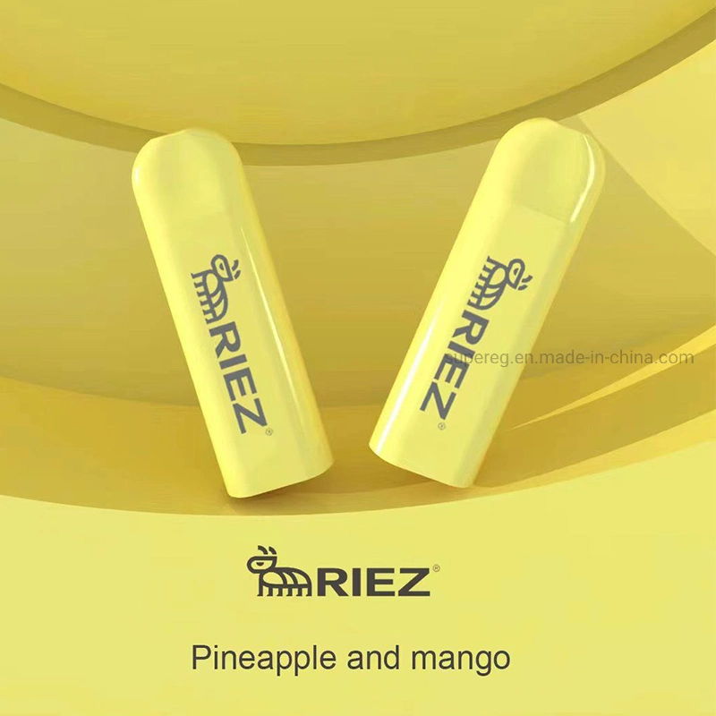 Hot Selling Wholesales Riez Electronic Cigarette Mini Disposable Vape Pen 600 Puffs 2.0ml Smoke Oil Fruit Flavor Nicotine