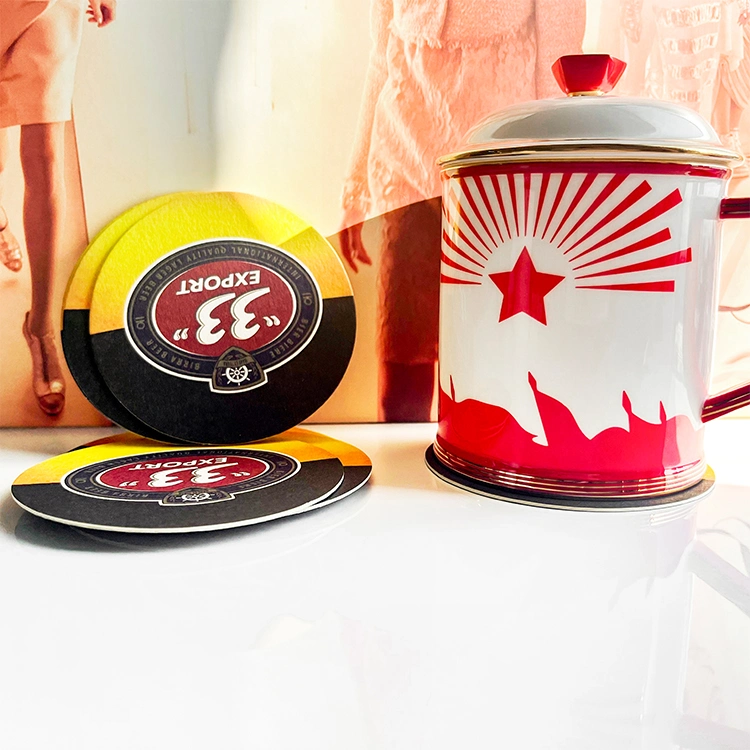 Hotel Disposable Printing Logo Paper Cup Coaster