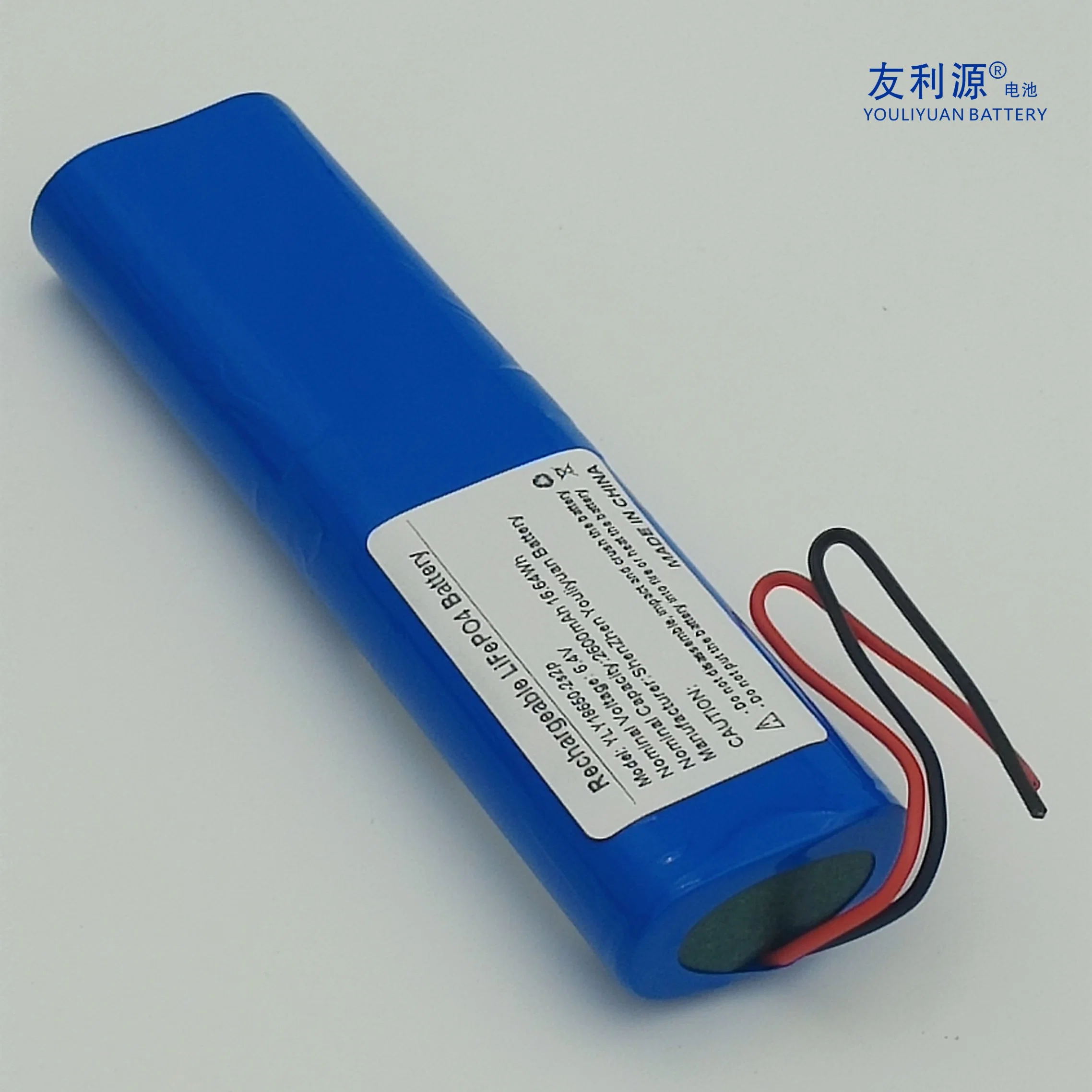 18650 خلية 2s2p 6.4V 2600mAh LFPO4 مع BMS لمدة أدوات لاسلكية من LAMP ووكي توكي