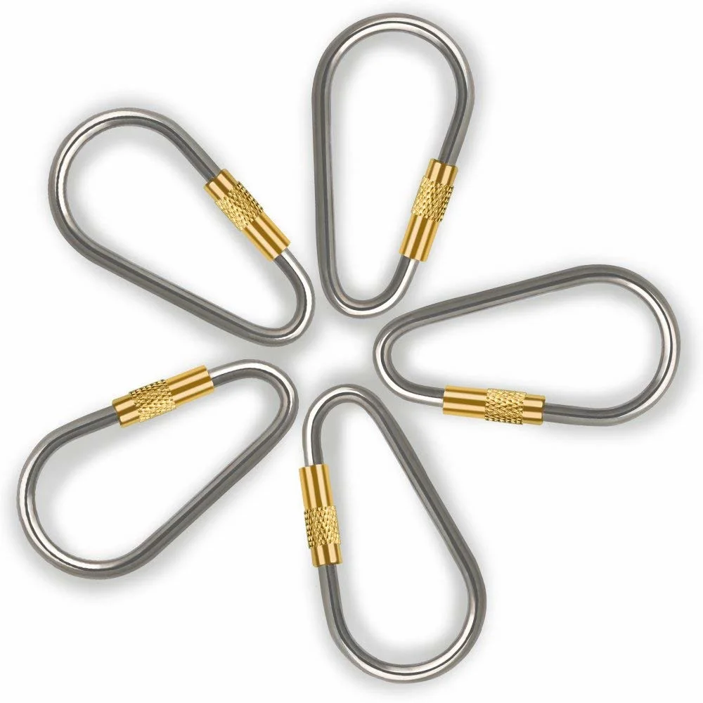 Titanium D Ring Clips Hook for Home Camping Fishing Hiking Traveling