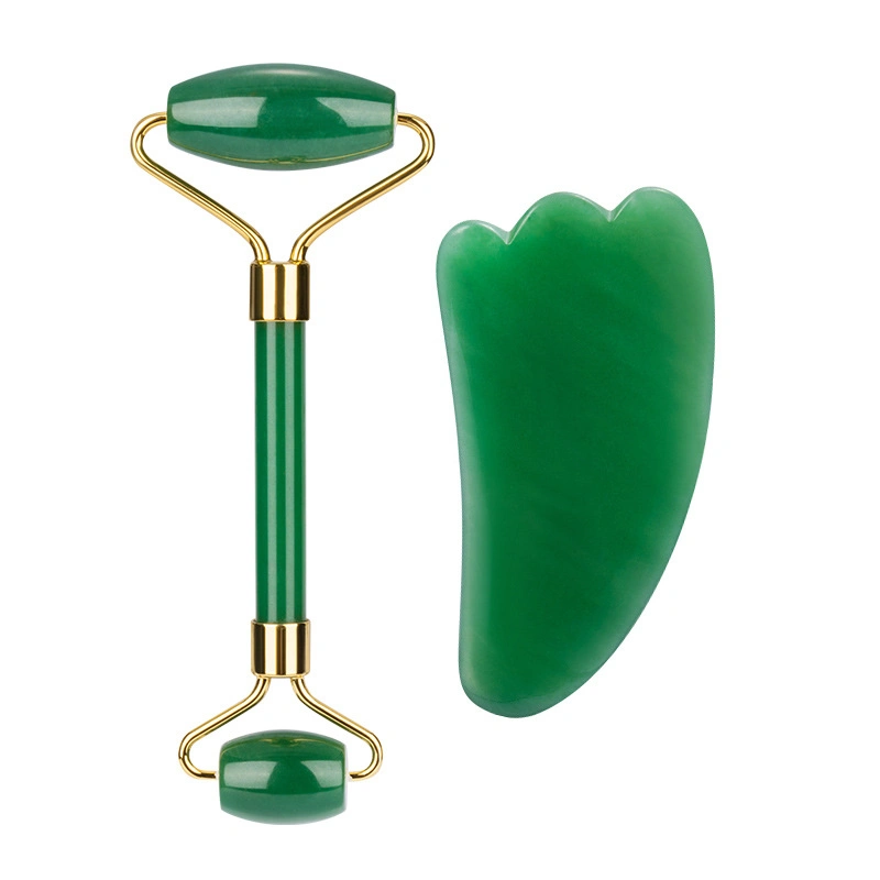 Mayorista Anti Aging Green Jade Roller y Gua Sha Set