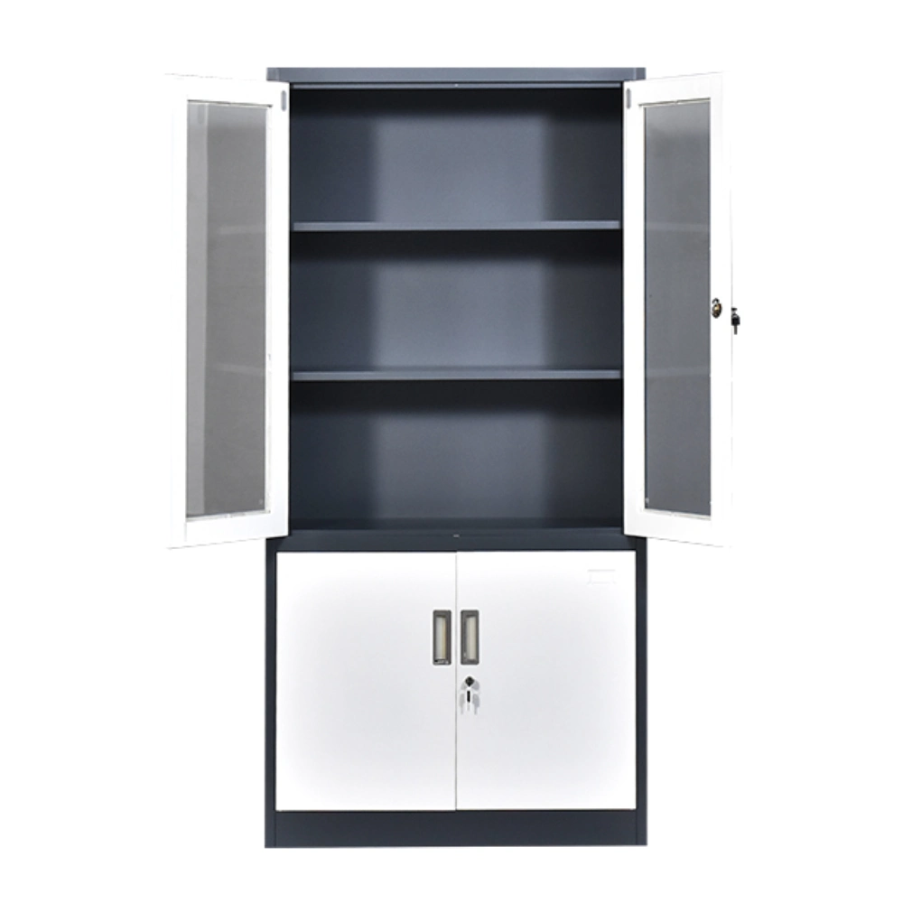 Pad Lock Glass Door Storage Filing Steel Filing Cabinet