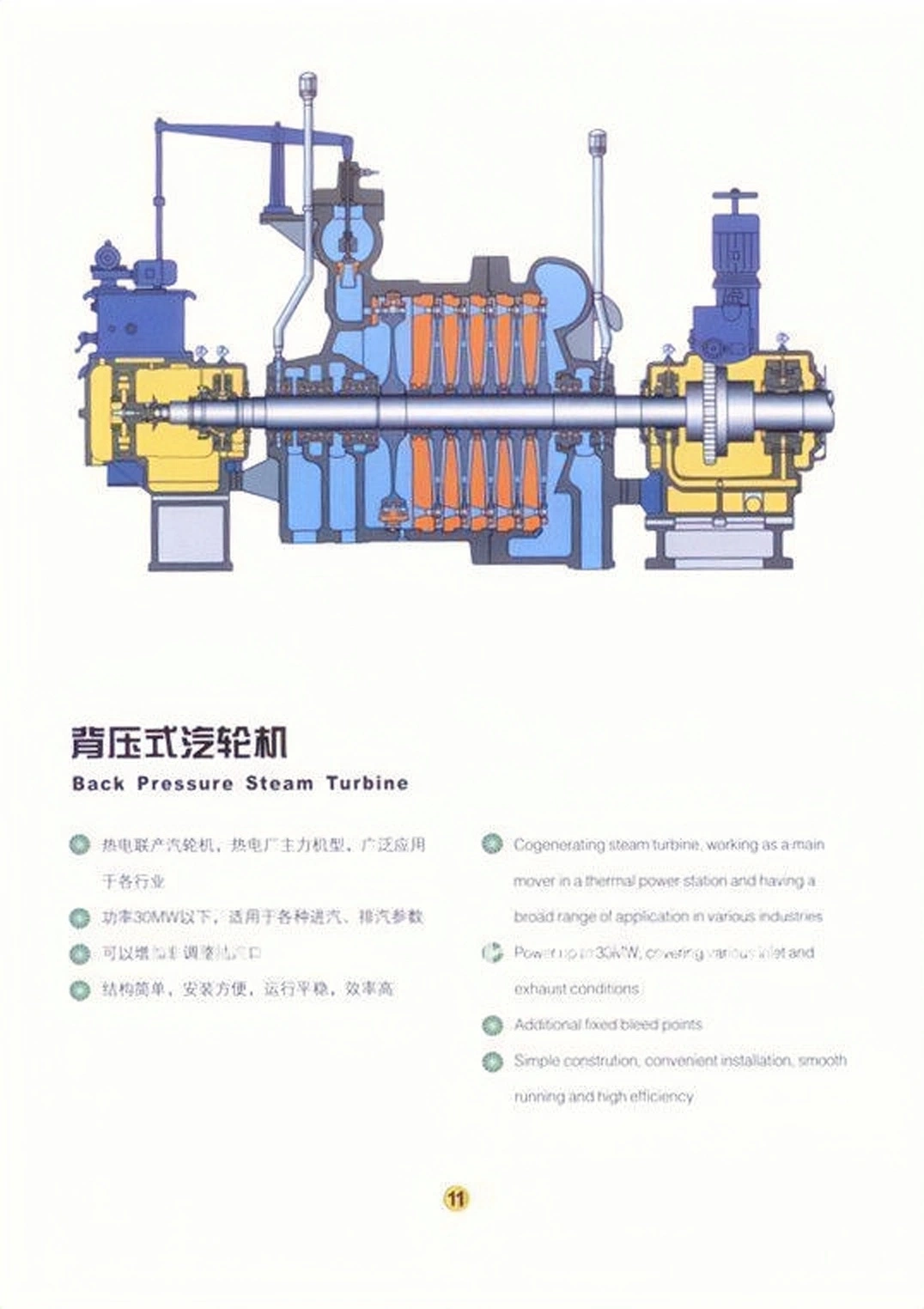 Industrial 100kw Steam Turbine Generator for Electricity Generation