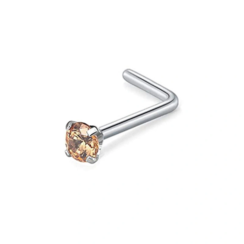 3mm Nose Stud L-Shaped Titanium Alloy Body Piercing