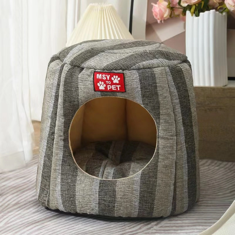 Creative Doggie Cartoon Style Semi-Enclosed Pet House Bed