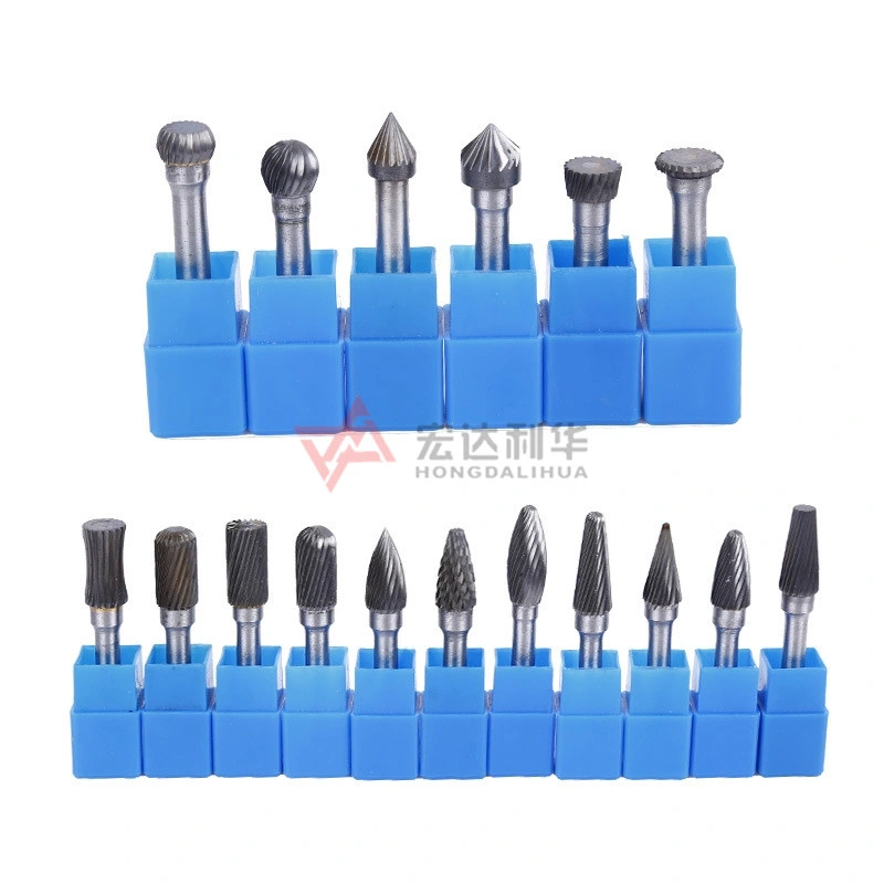 1/8'' Shank Solid Carbide Burrs, Rotary Cutters, Rotary Files with 3mm, 6mm, 8mm, 10mm, 12mm, 16mm Shank Diameter with Single or Double Cutters