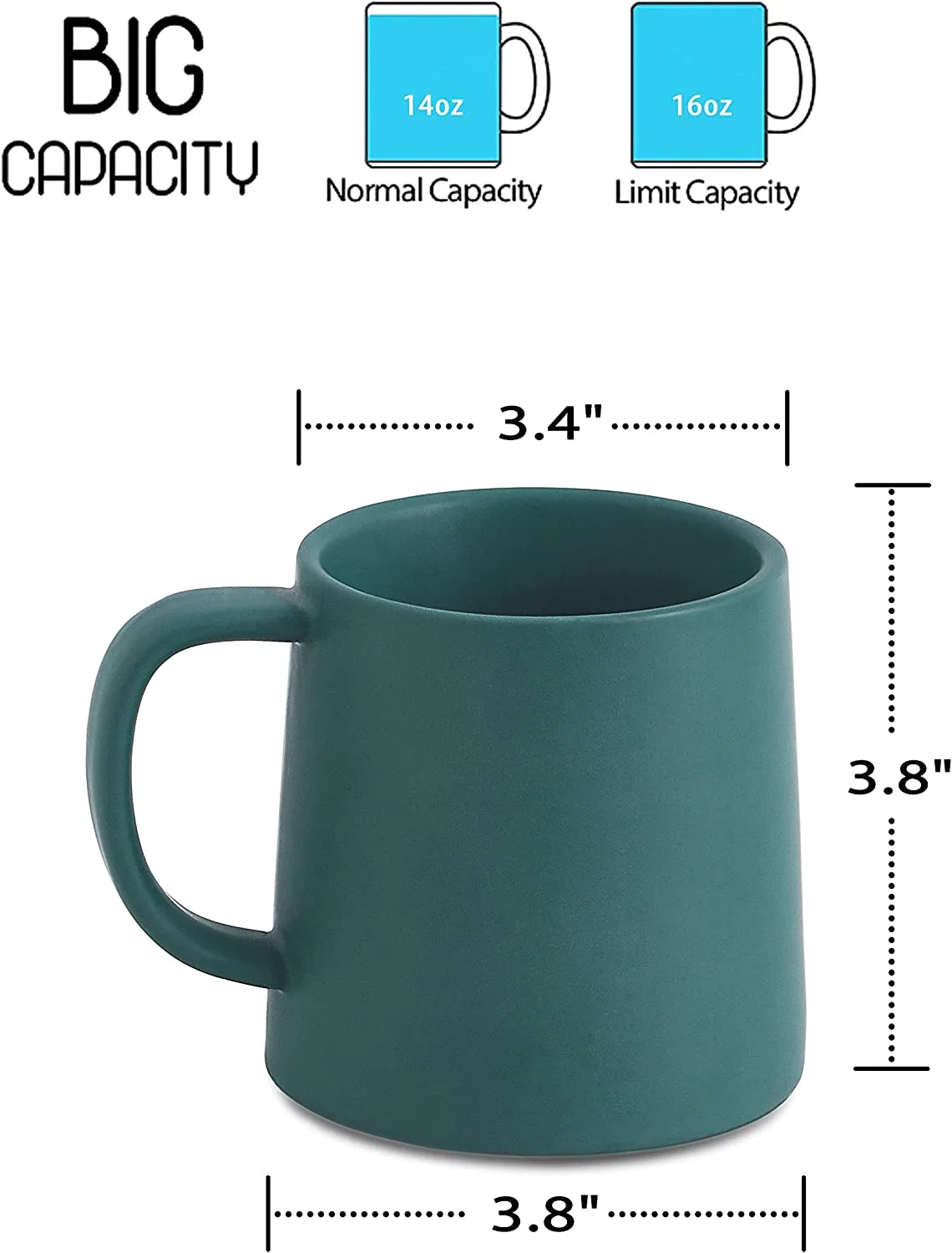 Wholesale Travel Coffee Ceramic Porcelain Mug 14 Oz Matte Color Design Travel Tea Coffee Ceramic Mug