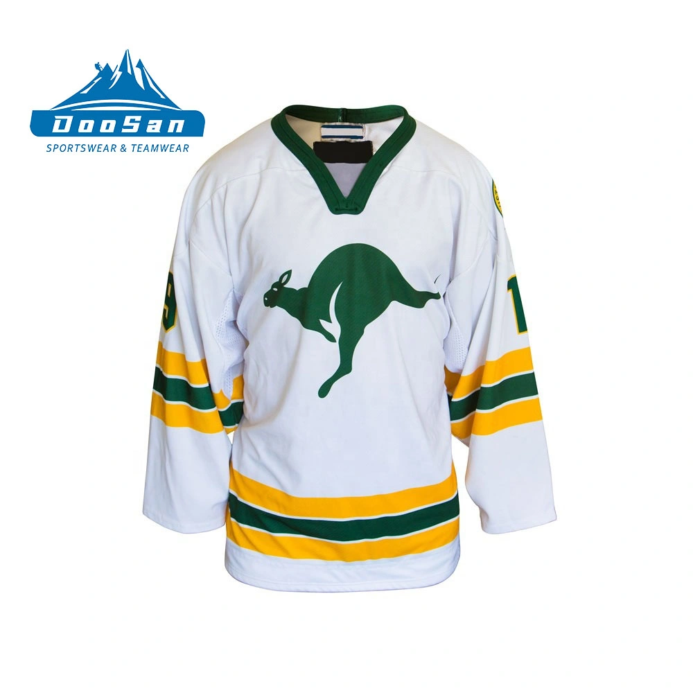 Maillot de hockey sur glace personnalisé par sublimation, maillot de hockey sportif pour homme.