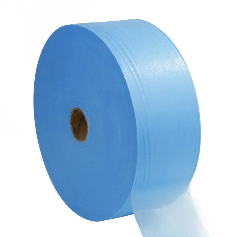 Blue Non-Woven Fabric Used for Masks, Disposable Clothes, Surgical Gowns, Medical Packaging