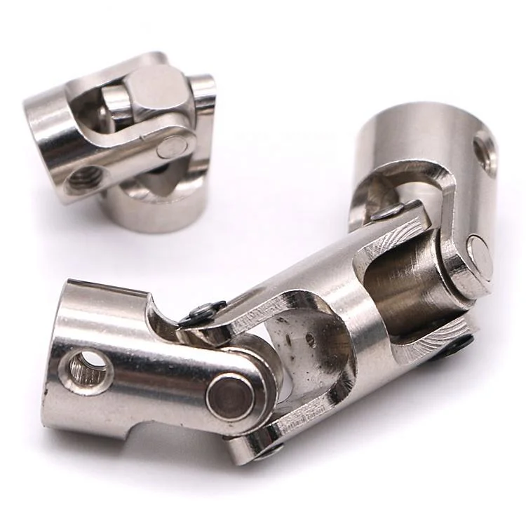 CNC Machining Stainless Steel Universal Double Cardan Joint Shaft Coupling Multi-Directional Rotation Accessories