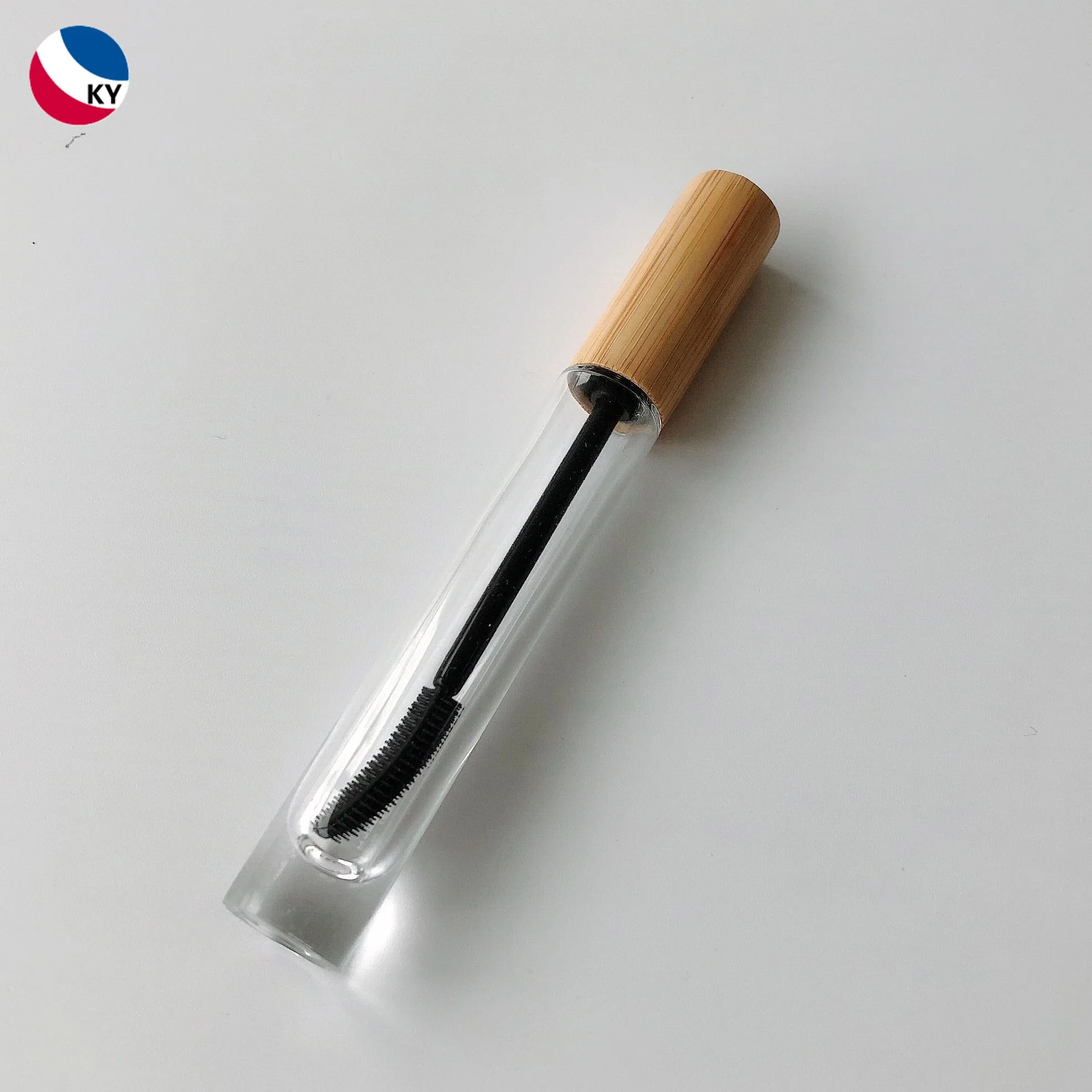 Le Mascara cils Silicone vide les tubes de bambou les tubes de verre de sérum de Mascara avec couvercle en bambou