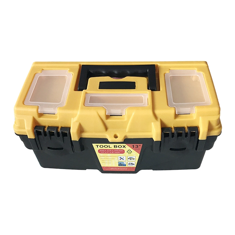 صندوق أدوات الخدمة الشاقة متعدد الوظائف بحجم 13 بوصة أداة المكونات البلاستيكية المنزلية صندوق أدوات صندوق الأدوات مع علبة صندوق أدوات