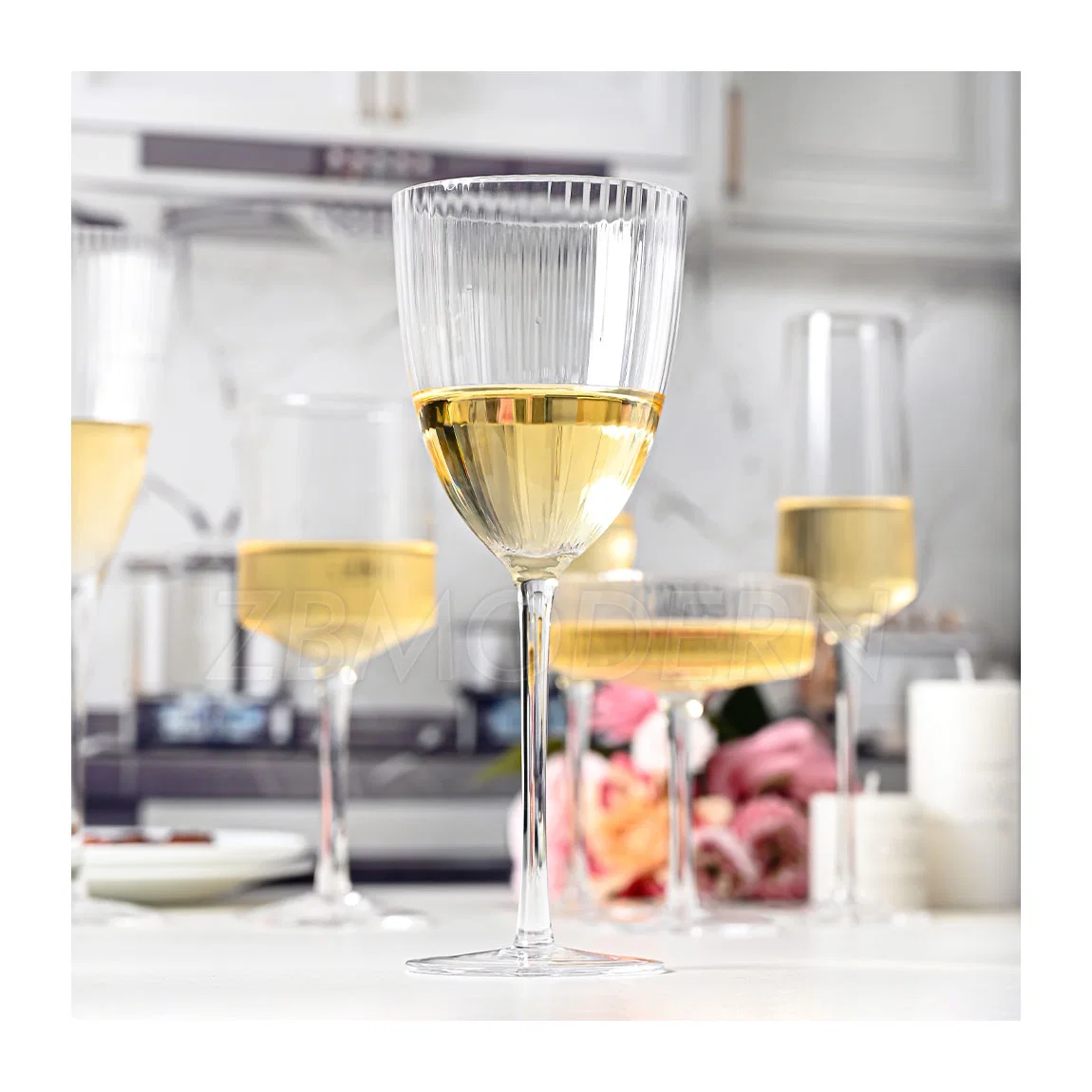 Copas de vino de lujo sin plomo Cristal claro Gobet copas de champán Flutes Rojo Copa de vino