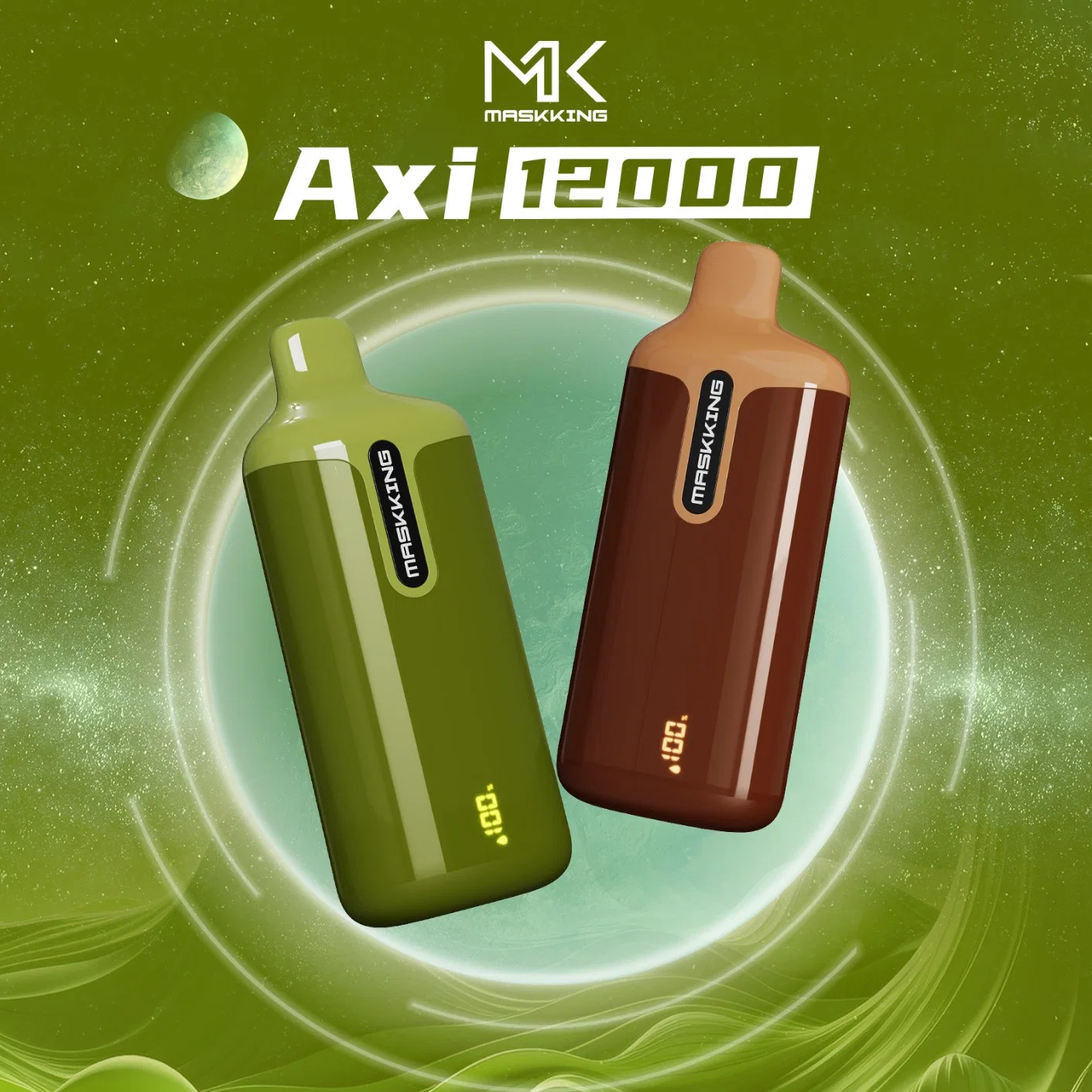 Maskking Axi 12000 Puffs Vape Pen with Display Screen Disposable/Chargeable Electronic Cigarette Atomizer Pod 22ml E-Juice