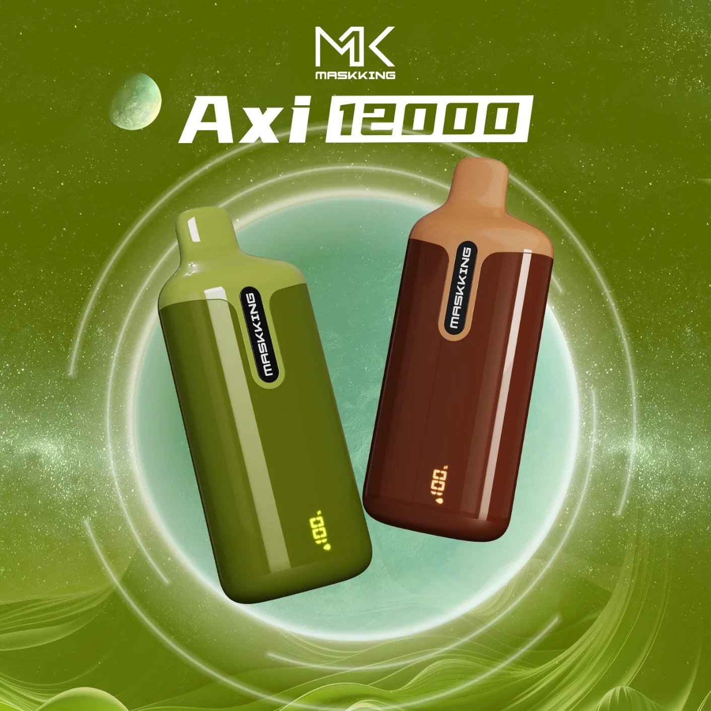 إلغاء استخدام قلم القرود مع شاشة العرض، بفضل برنامج Axi 12000 Pffs Vape علبة السجائر الإلكترونية Atomizer من حجم 22 مل من العصير E-Juice