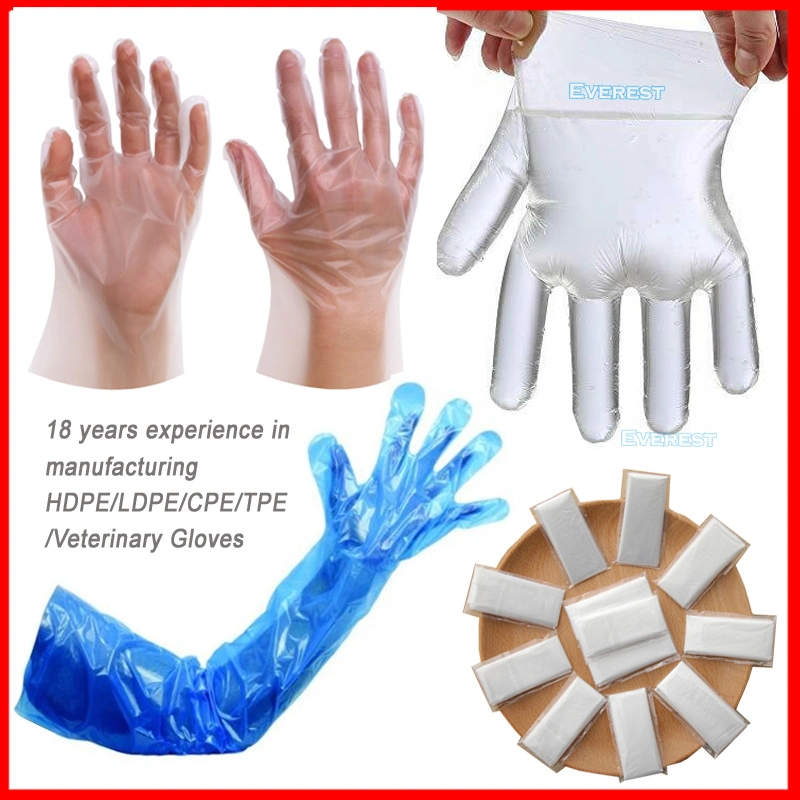 GEBH/EVA/LDPE/CPE/HDPE/Polyethylen Ai mit langen Armhülsen, Rektalinseration, Einmalgebrauch PE Veterinärhandschuhe für die Besamung