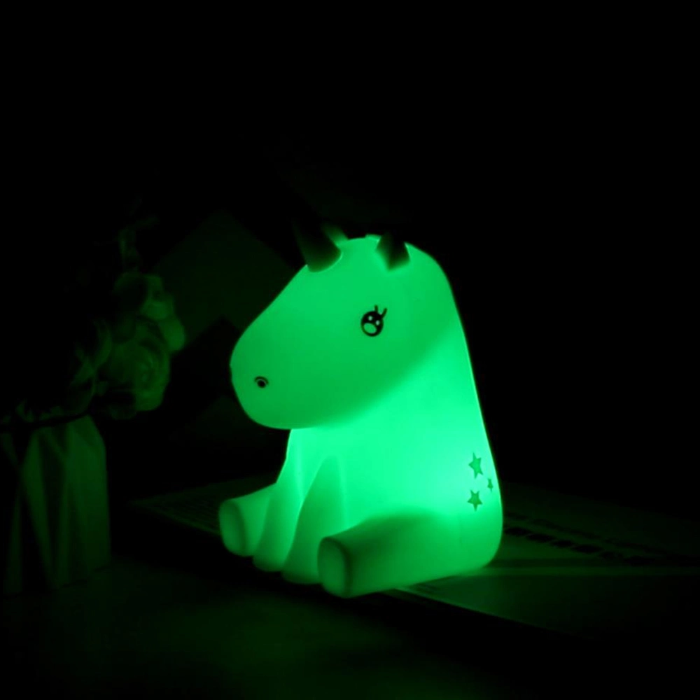 Hot Sell Silicon RGB Color Changing LED Unicorn Night Light