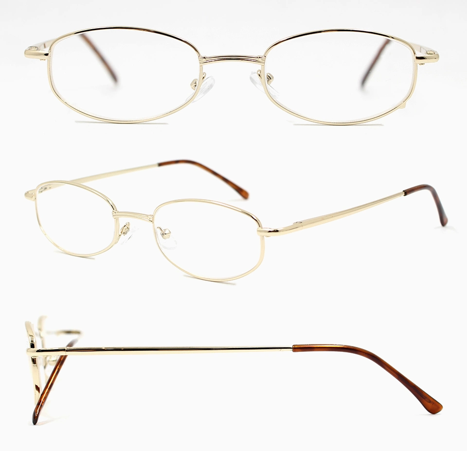 Classic Rectangle Smooth Light Weight Metal Reading Glasses Promotion (WRM21028)