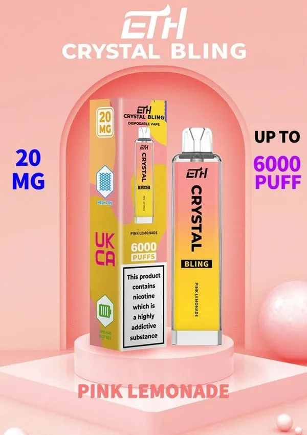 Best Selling Disposable/Chargeable Vapes Original Eth Crystal Bling Disposable/Chargeable Pod 6000 Puffs V. S Elux Legend Crystal PRO Max Geekvape Ske Crystal Legend