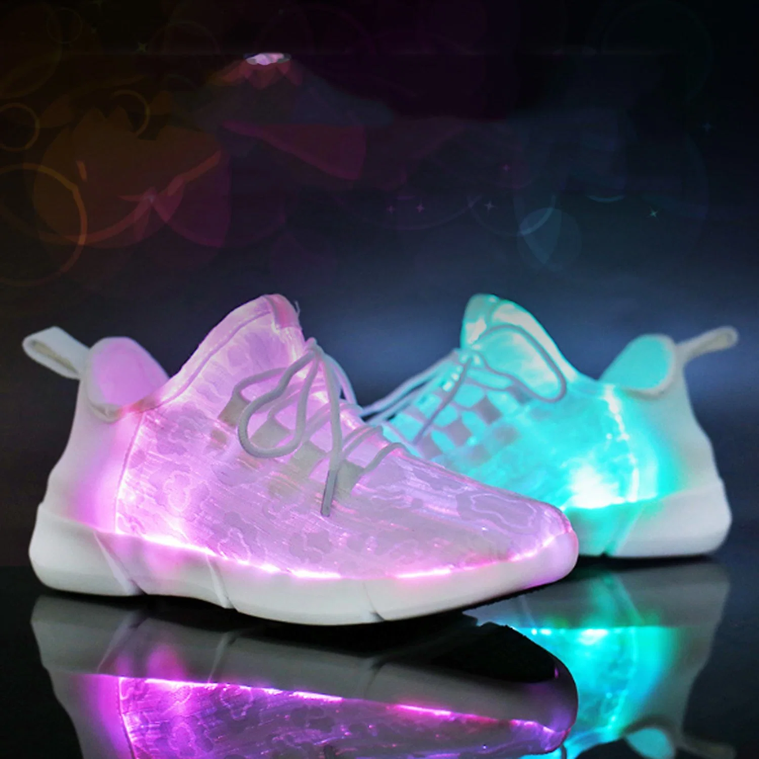 Cool Fun lumière vers le haut LED 7 couleurs des chaussures de la charge USB