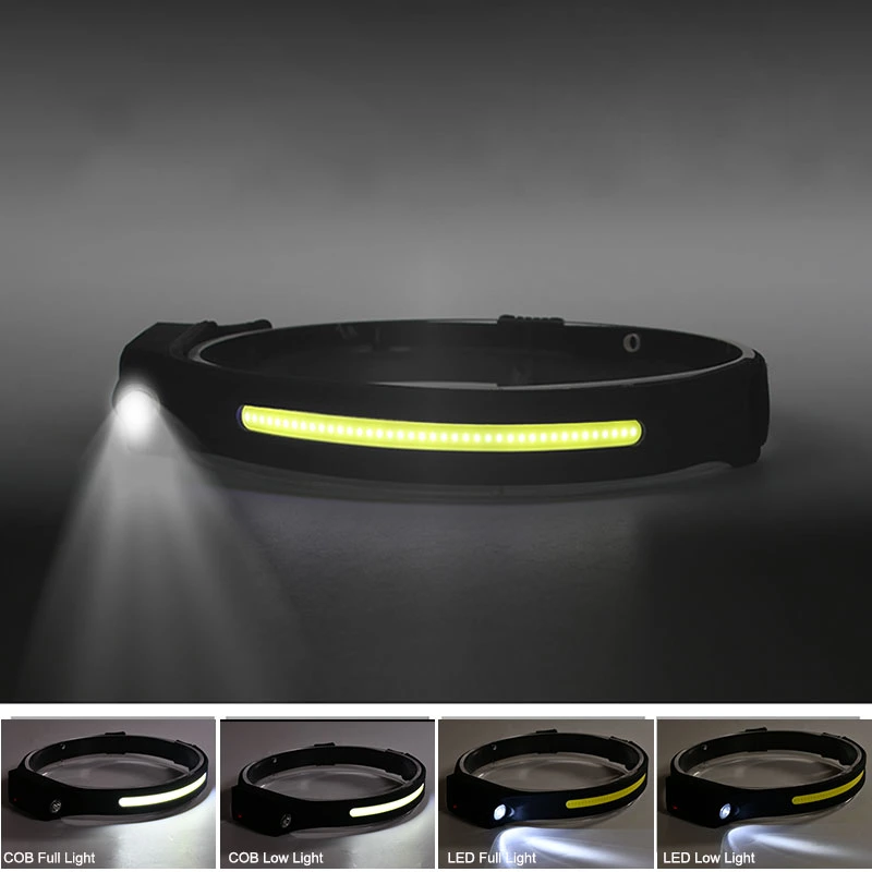 Brightenlux Customized Lightweight Waterproof Running Sensor Rechargeable COB LED Headlamp