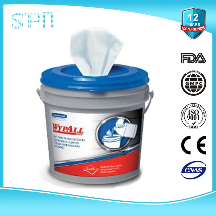 Special Nonwovens Vertical and Horizontal Strength Cleaning Disinfect Soft Wet Wipe in Plastic Cases for Electronic Industry Cleaning