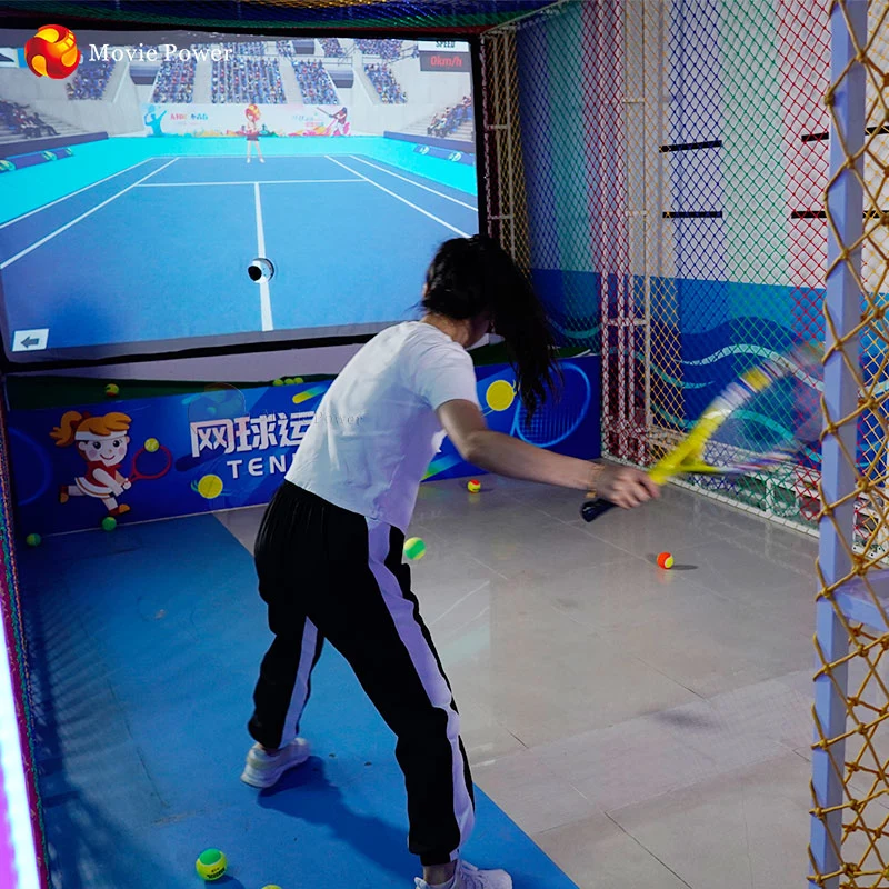 لعبة اللياقة البدنية التفاعلية 9d Virtual Reality Tennis Equipment VR لعبة رياضية