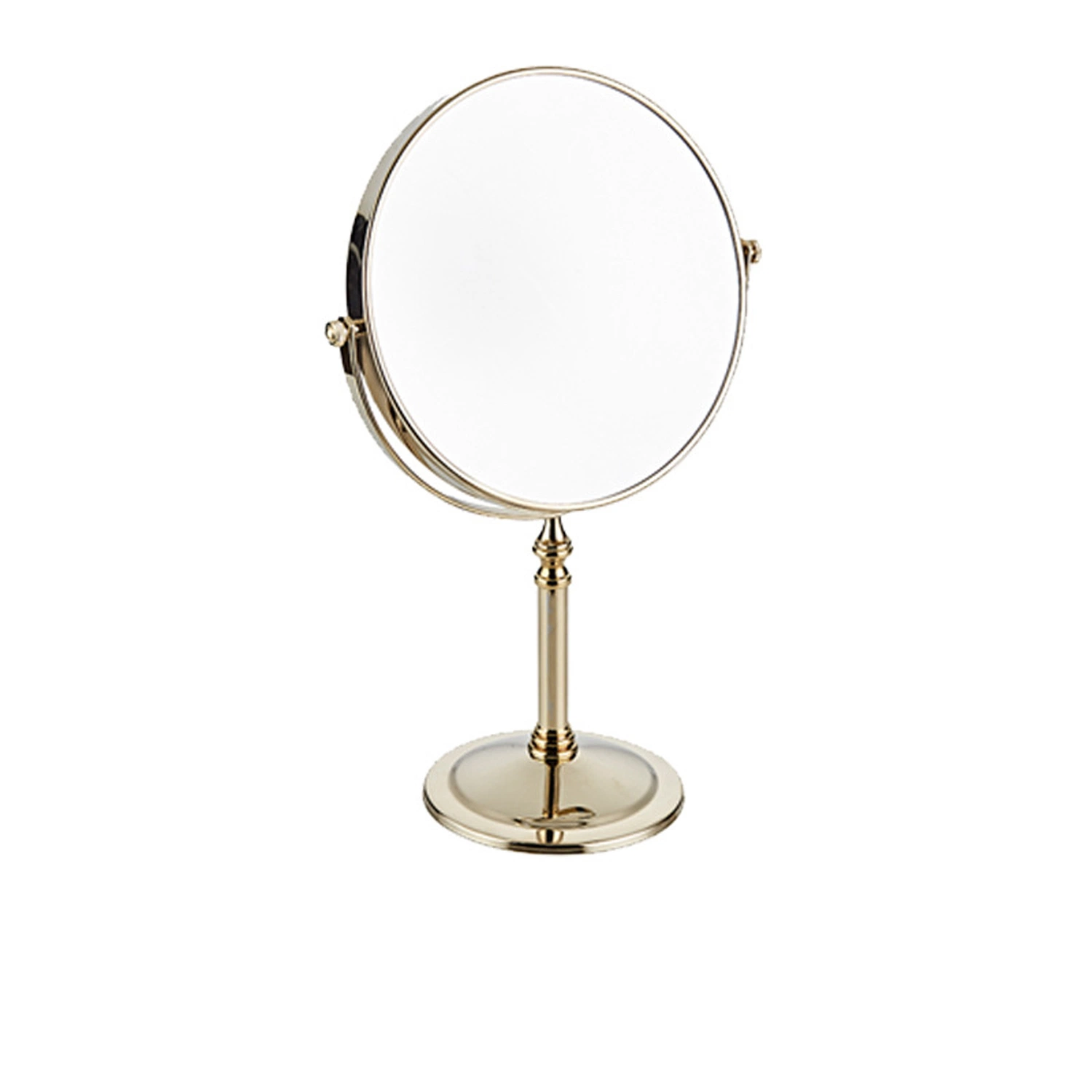 Vanity Tabletop Mirror Double-Sided High Adjustable Makeup Mirrors with Pedestal for Bathroom Standing Chrome Finish