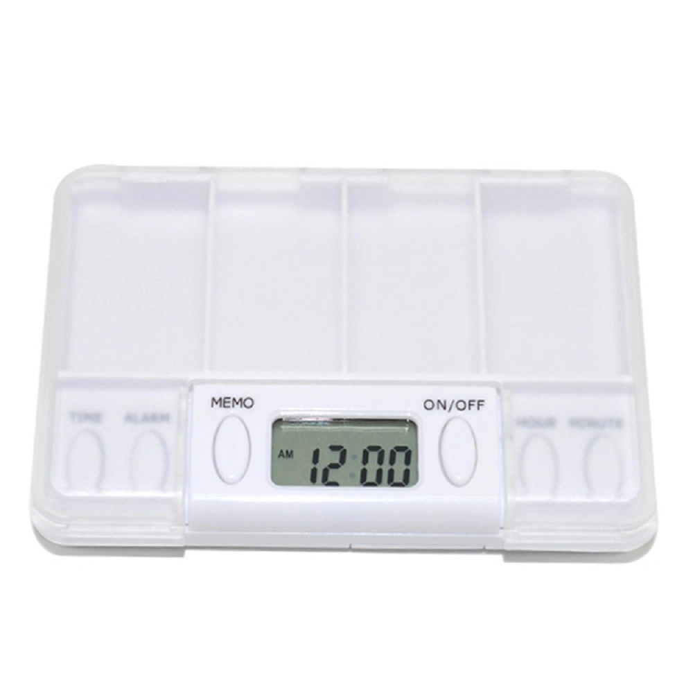 Caja de píldora automática con temporizador de alarma Dispensador de Medicina con pantalla LCD Bl18291