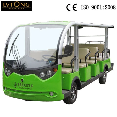 Sightseeing Car Mini Bus 14 Seat Bus with Elegant Lines Electric Vehicle Lt-S14