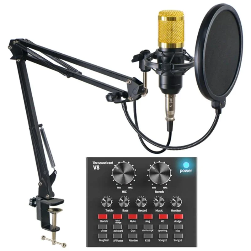 Condenser Microphone Set Mobile Computer Anchor Live K Song Recording Microphone