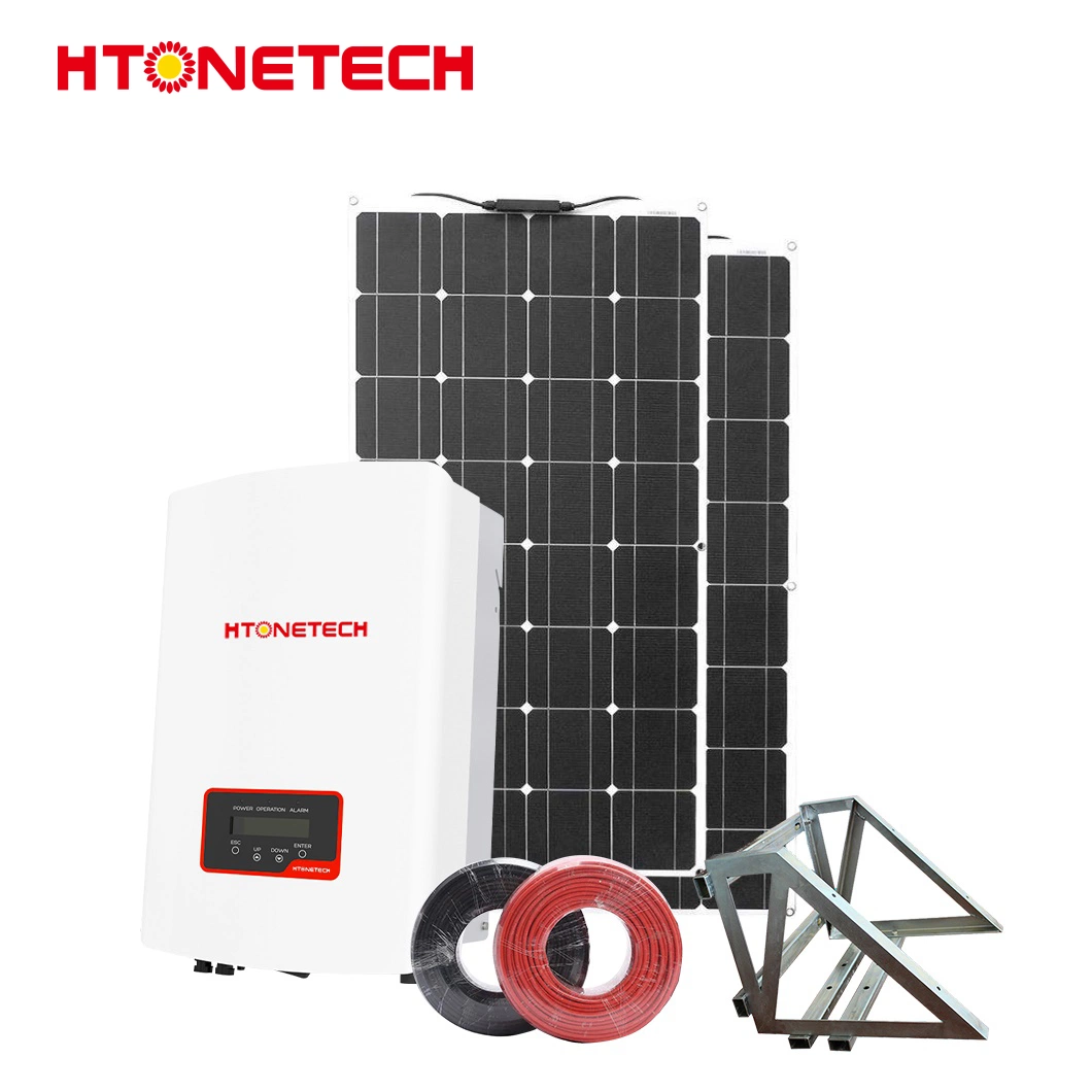 Htonetech on Grid off Grid Hybrid Inverter Solar Panel 455W China Manufacturers 5kwh 10kwh 15kwh 20kwh Home Solar Power on-Grid System