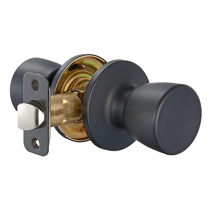 Matte Black Classic Entry Door Knob for Exterior Doors