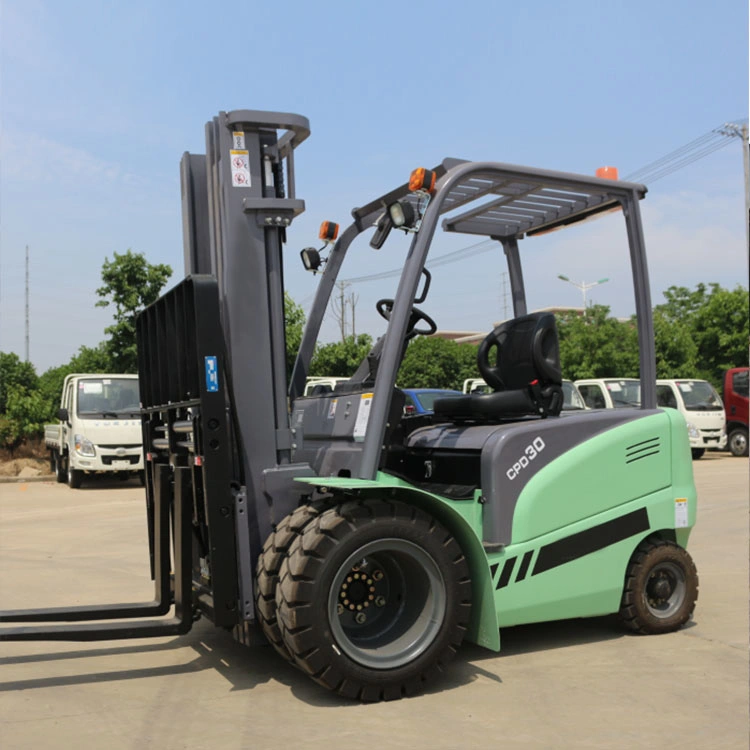 Shanghai Factory Cpd30 3 Ton Side Loader Electronic Forklift Truck for Sale