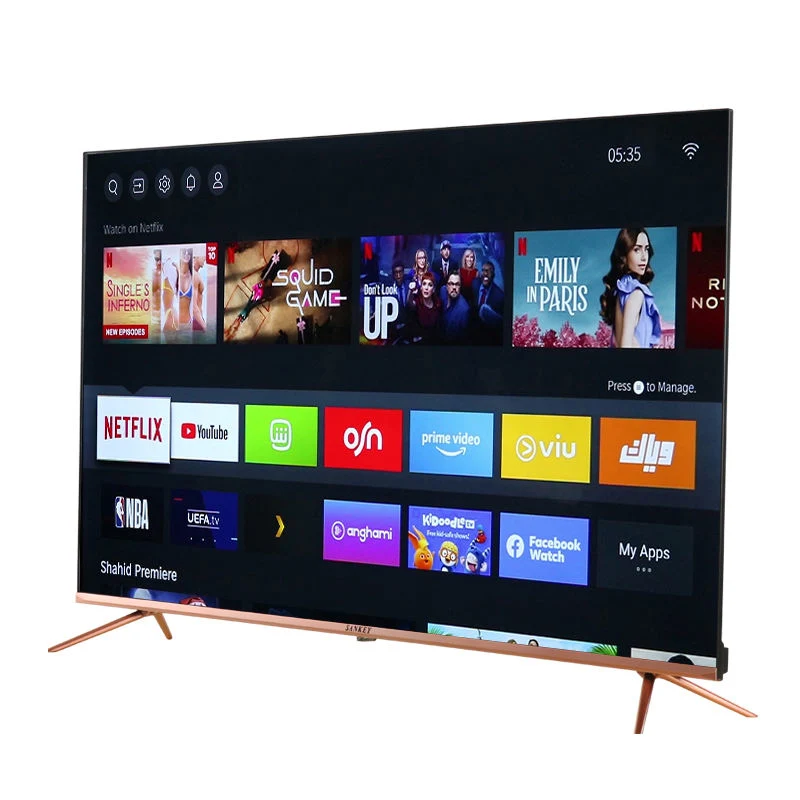 Comercio al por mayor nueva OEM personalizadas 110"32"42"43"50"55"65" pulgadas música altavoces HiFi modelo LCD La pantalla de televisión analógica o digital LCD LED inteligente Android 4K Precio TV