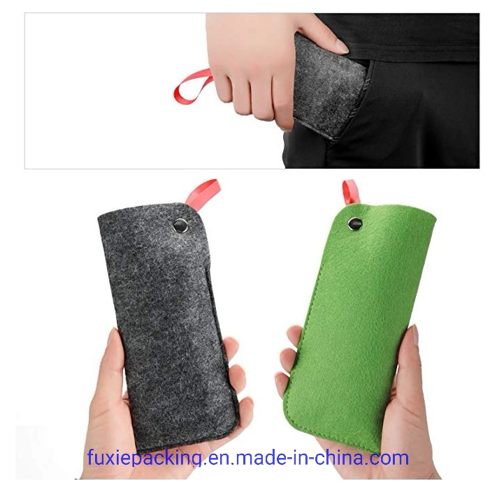 Felt Eyeglasses Case Sunglasses Storage Case Pouch Bag Soft Felt Glasses Case