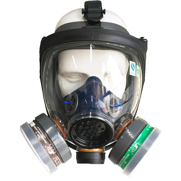 Full Face Silicone/Rubber Double Seal Design Low PRO Type Anti Poison Dust Chemical Gas Mask