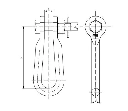 Grillete de tipo UL para línea de transmisión eléctrica o subestación