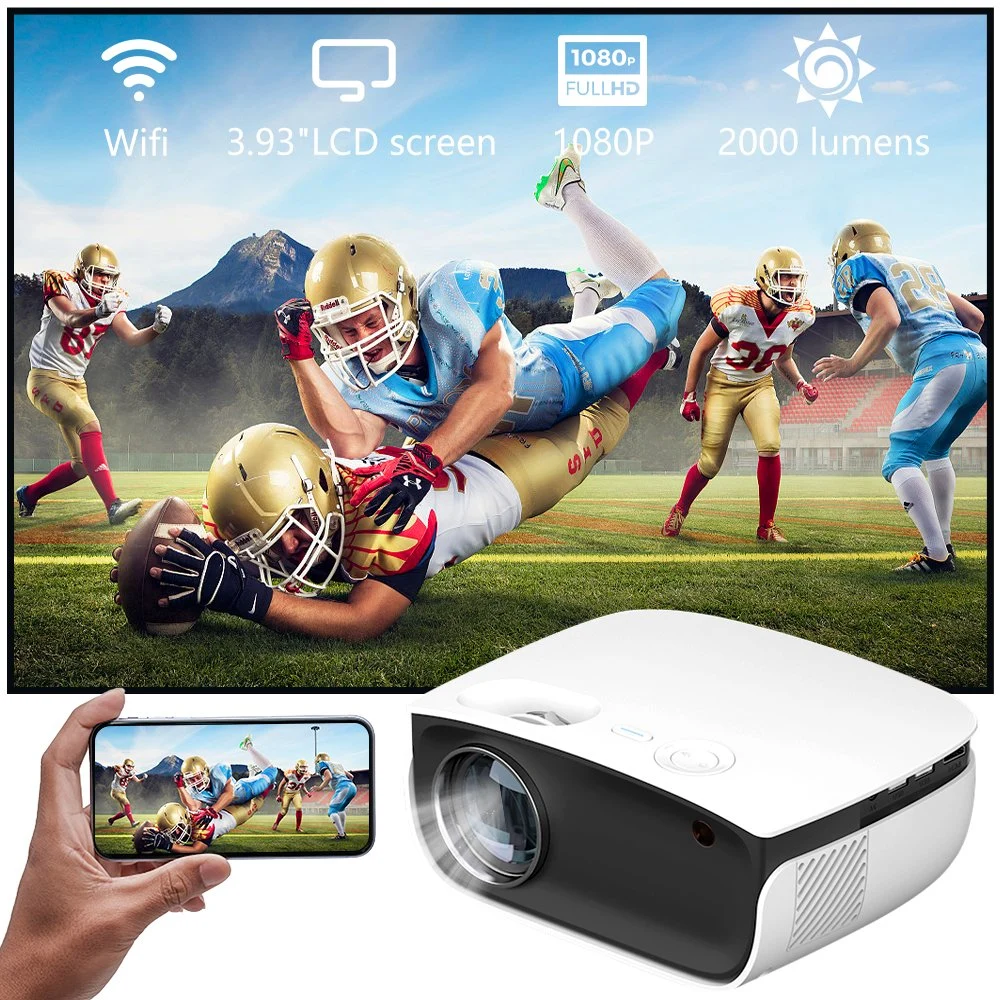 Smart Android WiFi 3D Video Full HD 1080P 4K Home Theater Projector