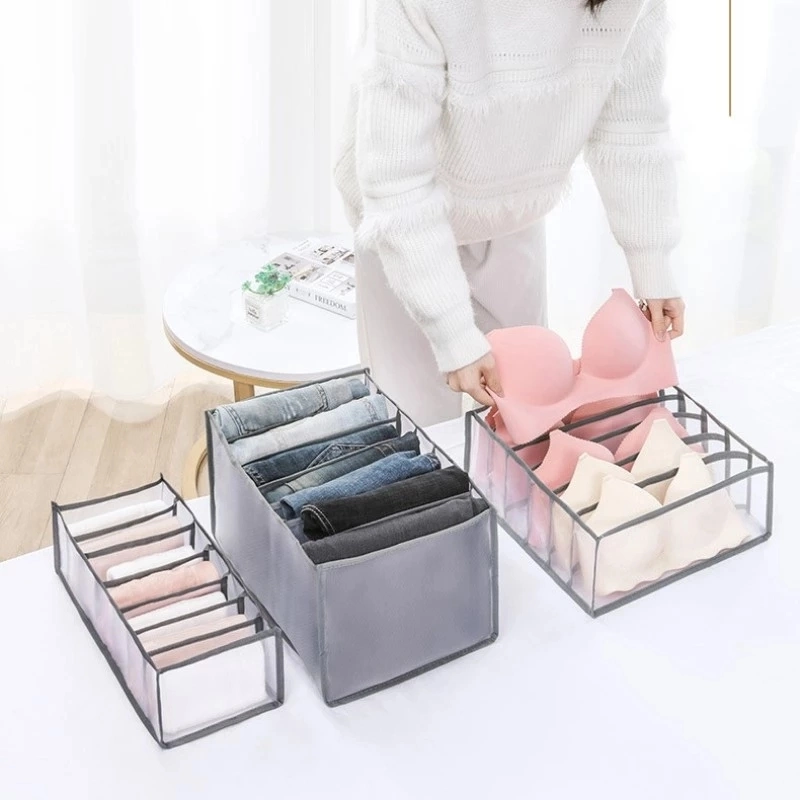 Custom Logo Closet Organizer Underwear Organizer for Wardrobe Clothes Organizers Cabinets Drawer Organizers Bra Socks Storage Organizer Box