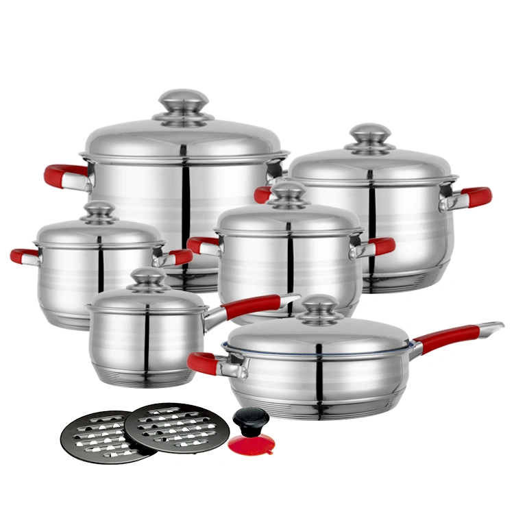 Custom Home Appliance Kitchen Non Stick Cooking Pot Set Stainless Steel Cookware