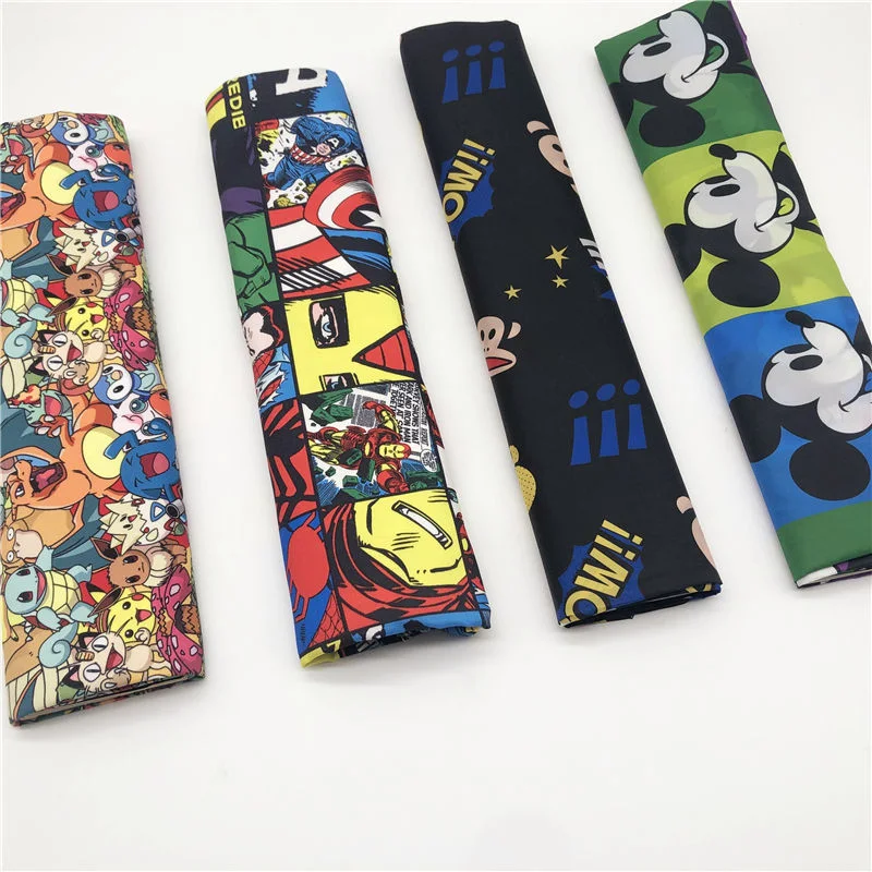 Hot Selling Nylon Polyester Twill Microfiber Fabric Paper Printed Anime Fabric for Beach Shorts Garment