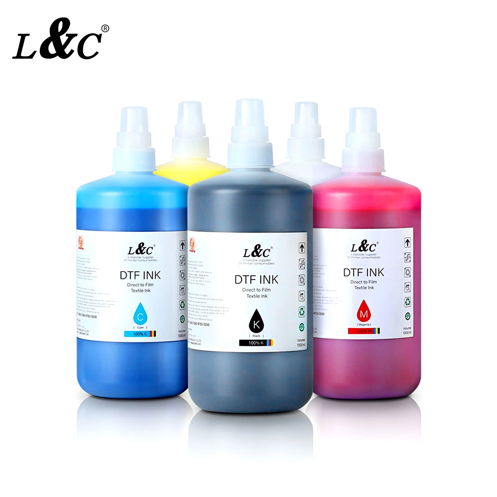 Alimentación directamente de fábrica textil de 1000ml de tinta de pigmento Dtf Transferencia para Epson L1800.