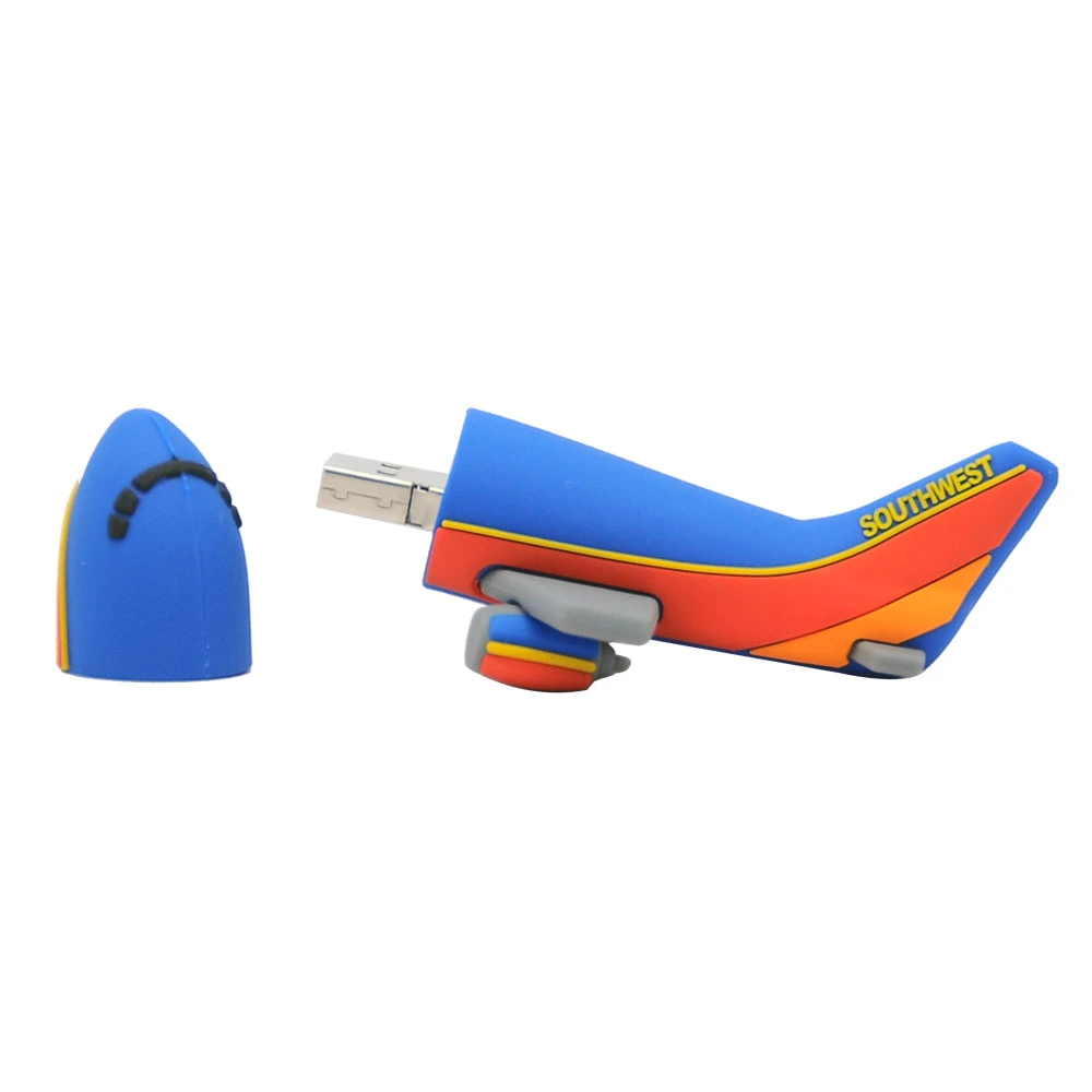 2023 cadeau créatif Fly forme PVC USB Flash Stick 2.0/3.0 Avec une clé USB personnalisable à puce unique